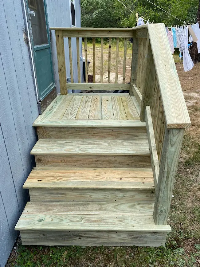 Paradise Construction Pressure treated wood stairs